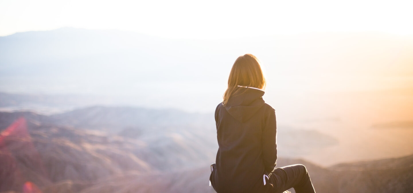 Woman staring into the distance