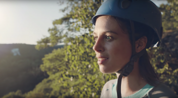 Person in a helmet