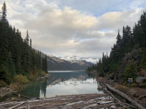 photo of a mountain and a lake