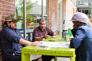 people sitting at a table